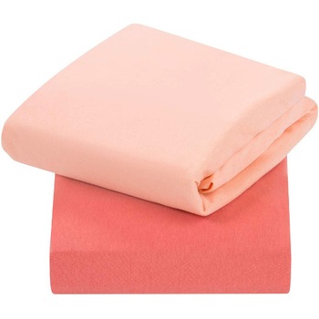 Set ClevaMama Cearsaf cu Elastic 120 x 60 cm Coral